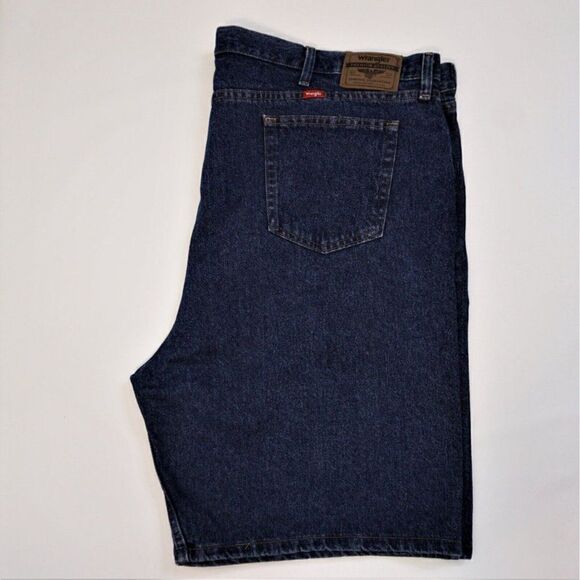 Wrangler Denim Jean Shorts Mens Size 48 Relaxed Fit Blue 5 Pocket Style 606W3MS - Picture 7 of 8